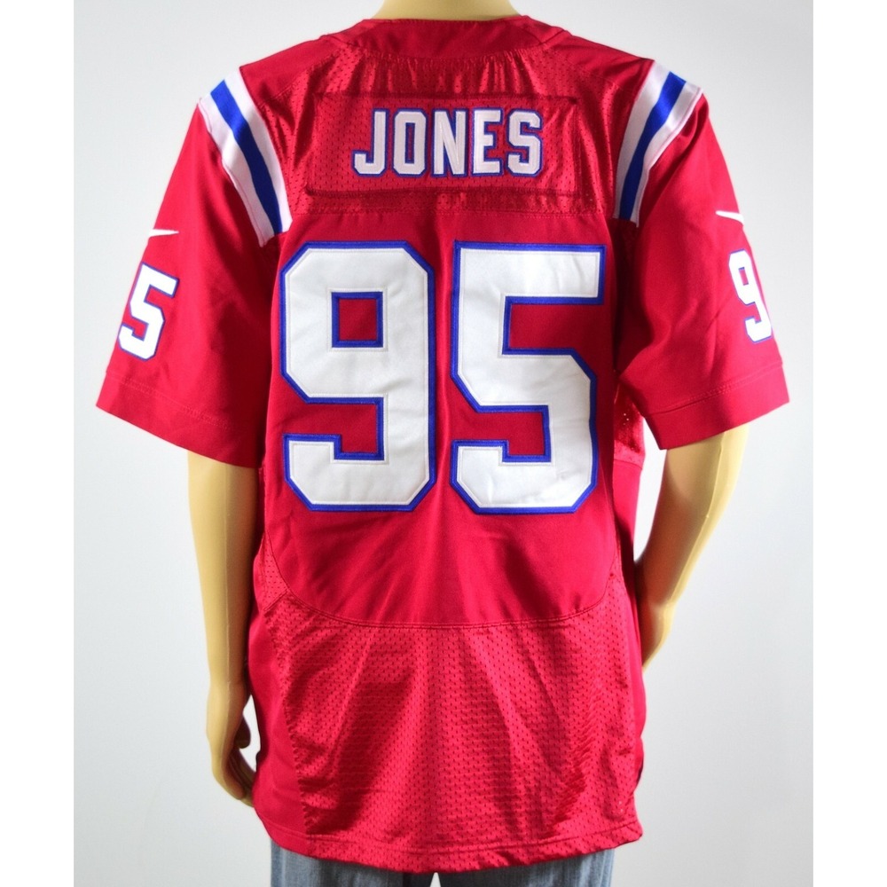 Nike ELITE New England Patriots Chandler Jones #95 Red Throwback Jersey Mens 48